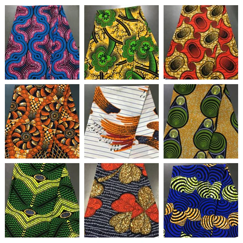 Holland real African textile wax print 100 cotton black and white fabrics for African Tanzania