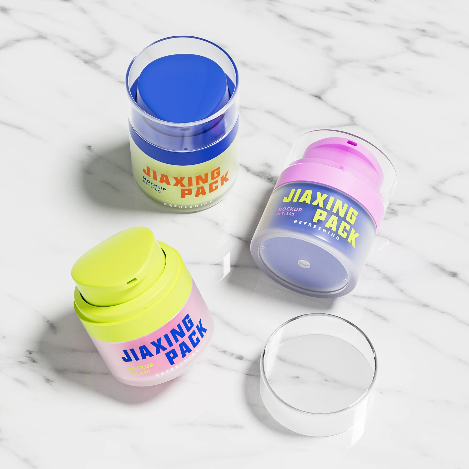 Роскошный пластиковый контейнер для крема лица 30 мл 50