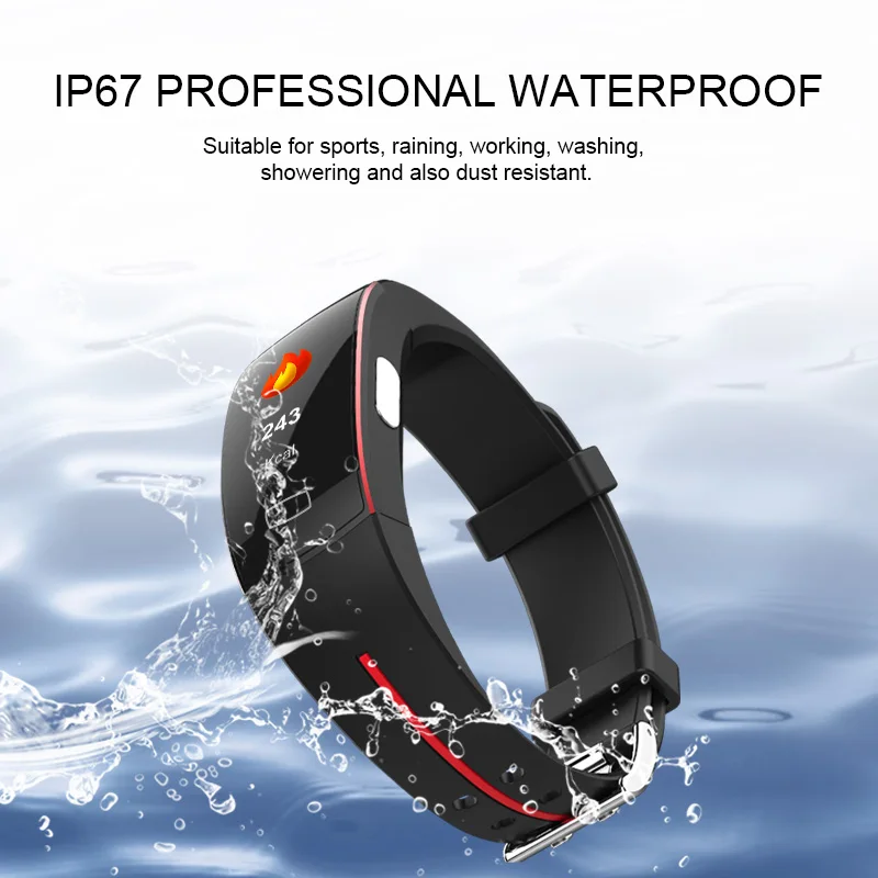 Smart Bracelet PPG ECG HRV Heart Rate Blood Oxygen Temperature Monitor Color Screen Smart Wristband