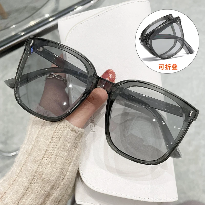 Wholesale Trendy Sunglasses Foldable Sun Glasses with Low MOQ TAC Polarized Lens TR7502 for Women Unisex Super Star Sunglasses