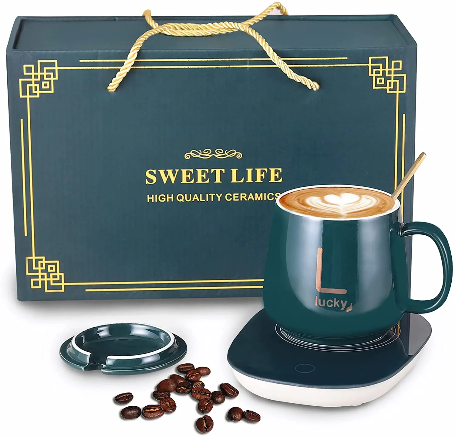 Портативная электрическая чашка для напитков, чая, кофейная чашка, кружка, подогреватель с подставкой для стола