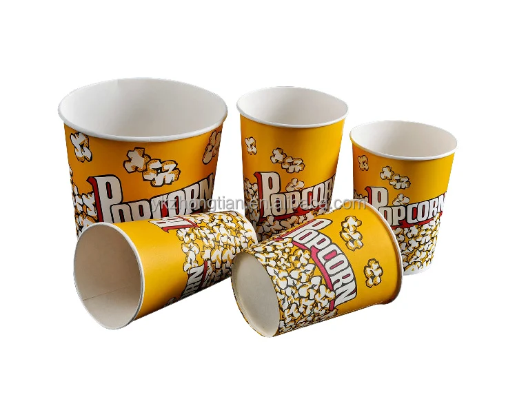 Стандарт FDA одной стены 46 унц. pe покрытием бумажный стаканчик для попкорна