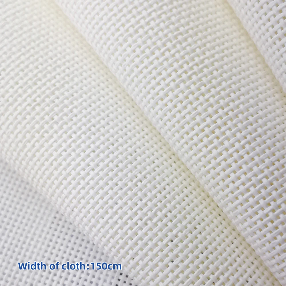 Plastic Single stranded cross stitch fabric 14/18CT handmade embroidery fabric difference colors green and white