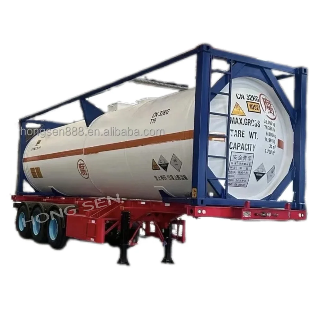 21000-Litre T11 T14 Exchanger Tank Stainless Steel Carbon Steel 316L 20ft Truck Trailer Container for Chemical Storage