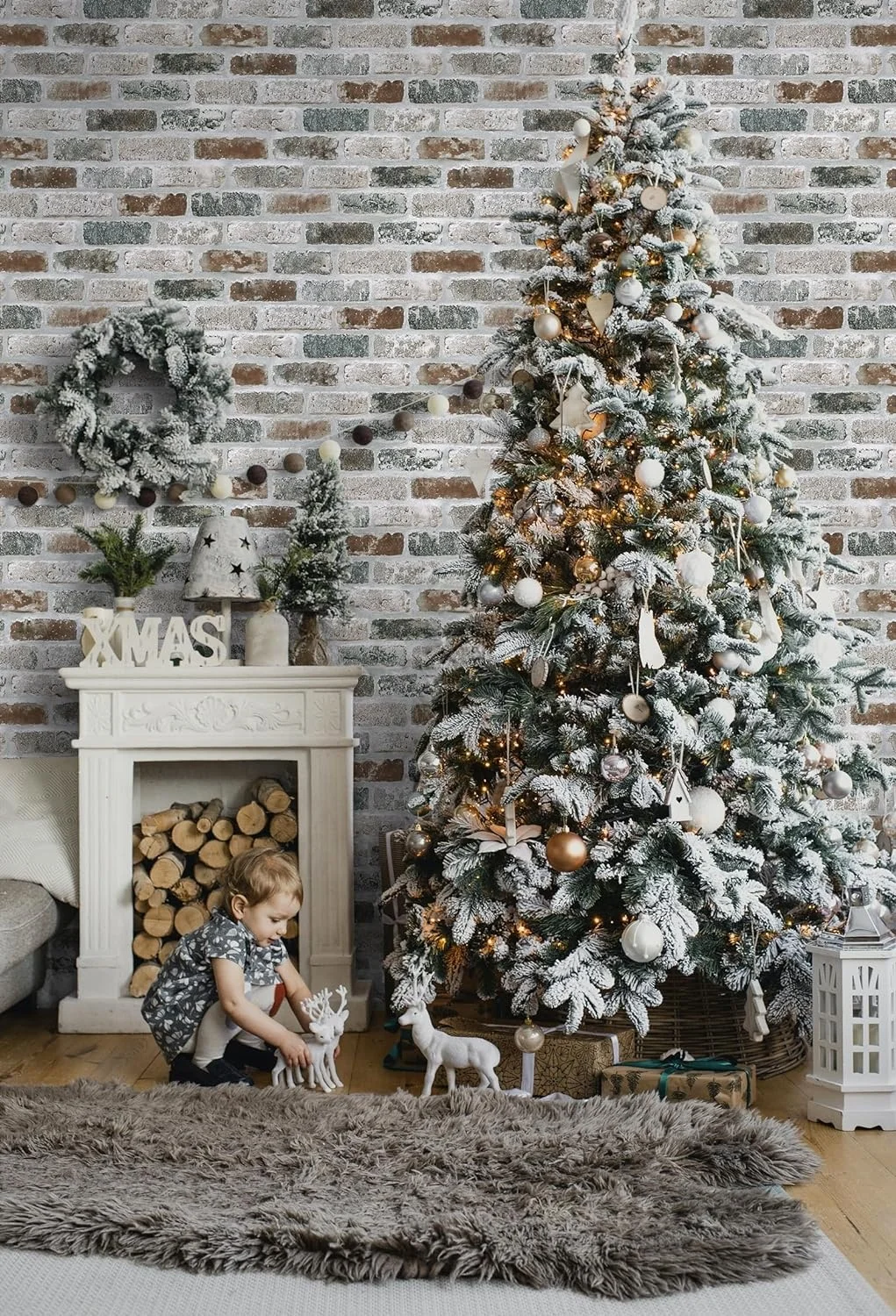 Brick Wallpaper Self Adhesive Wallpaper Red/Blue/Grey Brick Peel and Stick Wallpaper Removable Contact Paper Brick Texture