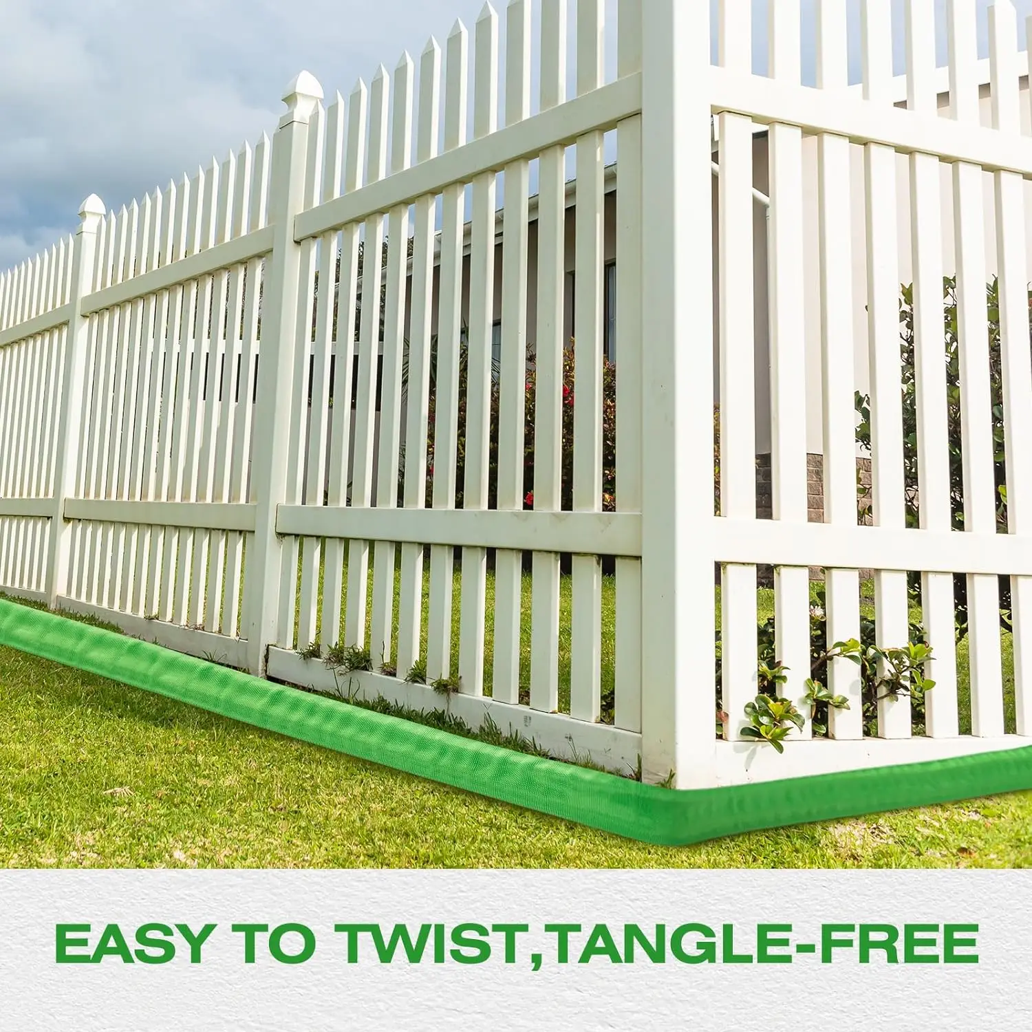 50FT Non-Expanding Garden Hose, Lightweight, Ultra Flexible, Durable, Kink-Free Garden Hose, RV, Marine and Camper Hose