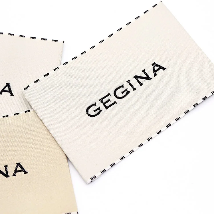 Woven Label Customized woven Garment Clothing Cloth brand logo brand Labels for clothes T shirt Neck private label
