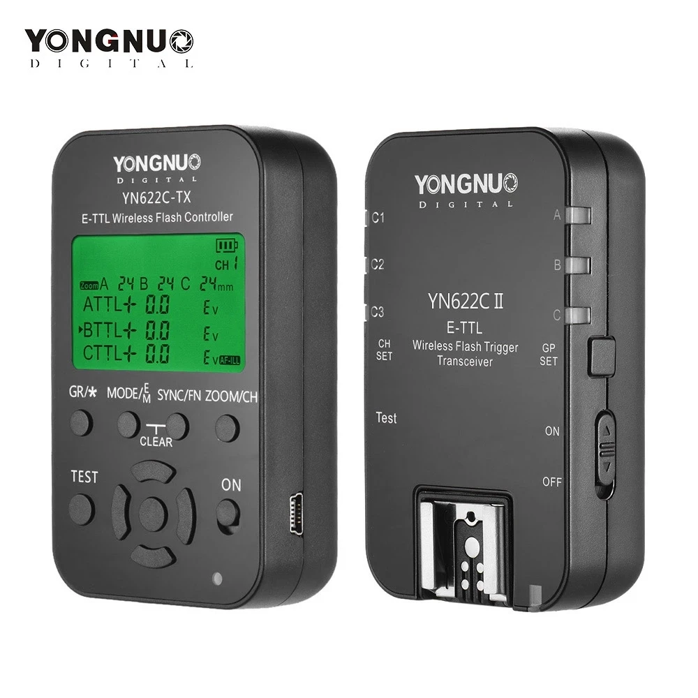 
Yongnuo YN-622C II YN622C +YN622TX Flash Trigger Receiver Transceiver TTL Flash Trigger for Canon 5D 7D YN622 
