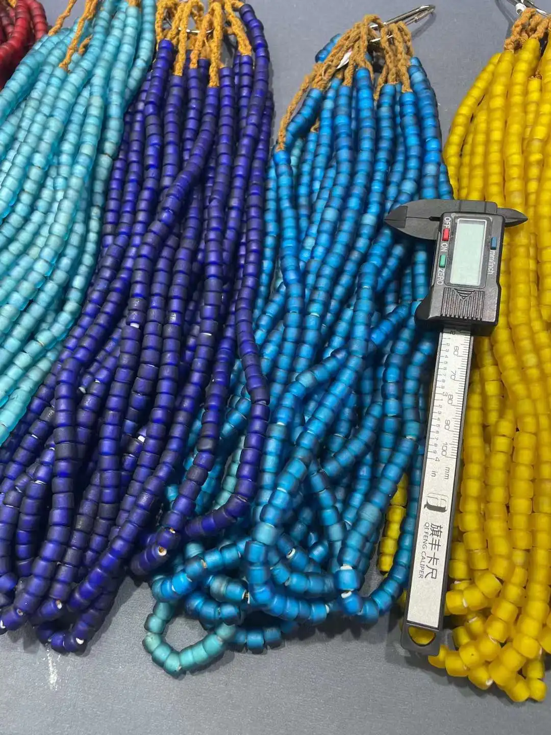 Wholesale Ancient Glazed Round Shape Multicolor Wheel Bead Glazed Archaize Glazed Beads Old Glass Beads Necklace Bracelet