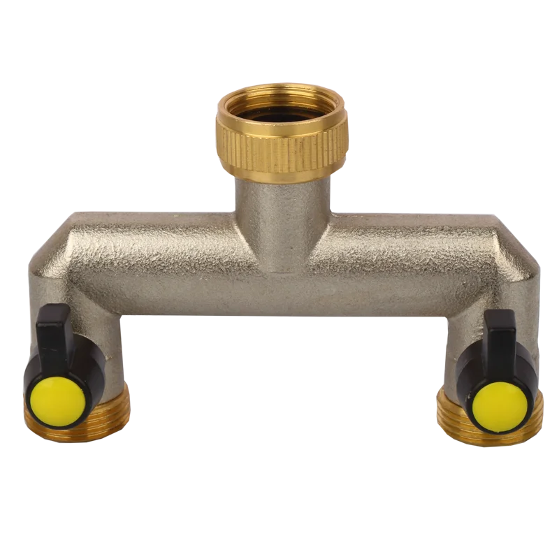 ODM 2 Way Heavy Duty Brass 3/4 Inch Garden Tools Plants Pots Gates Shears Garden Hose Splitter Metal Copper OEM Express/air/sea