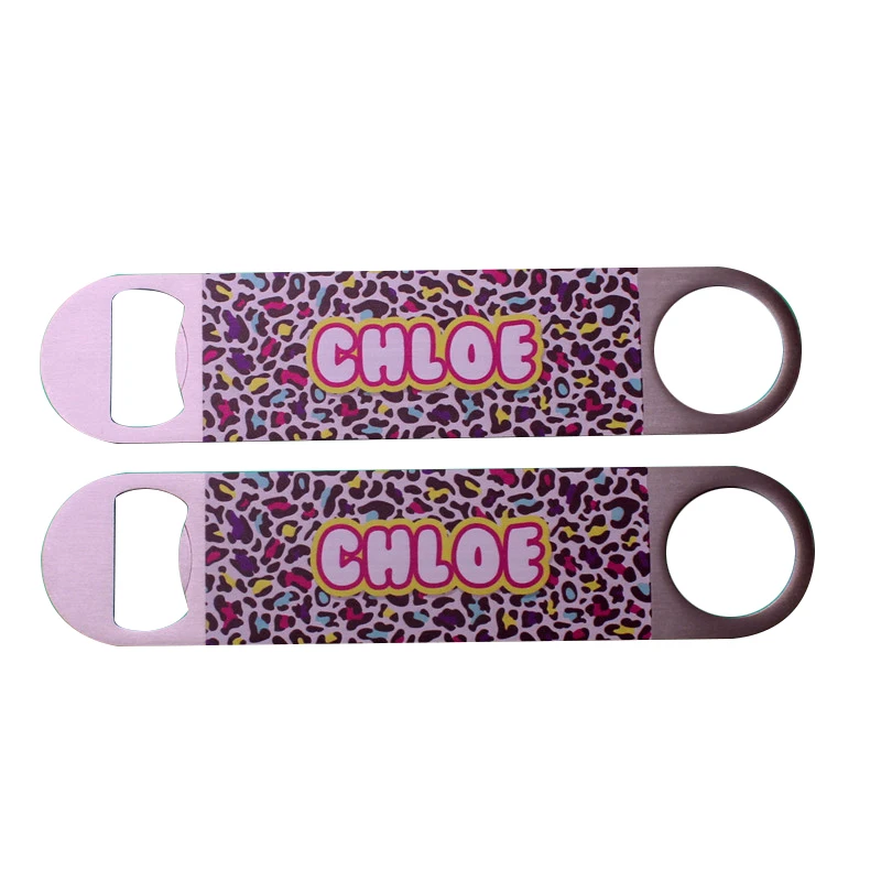 Wholesale Metal Long Handle Beer Bar Sublimation Blank Stainless Steel Bottle Opener