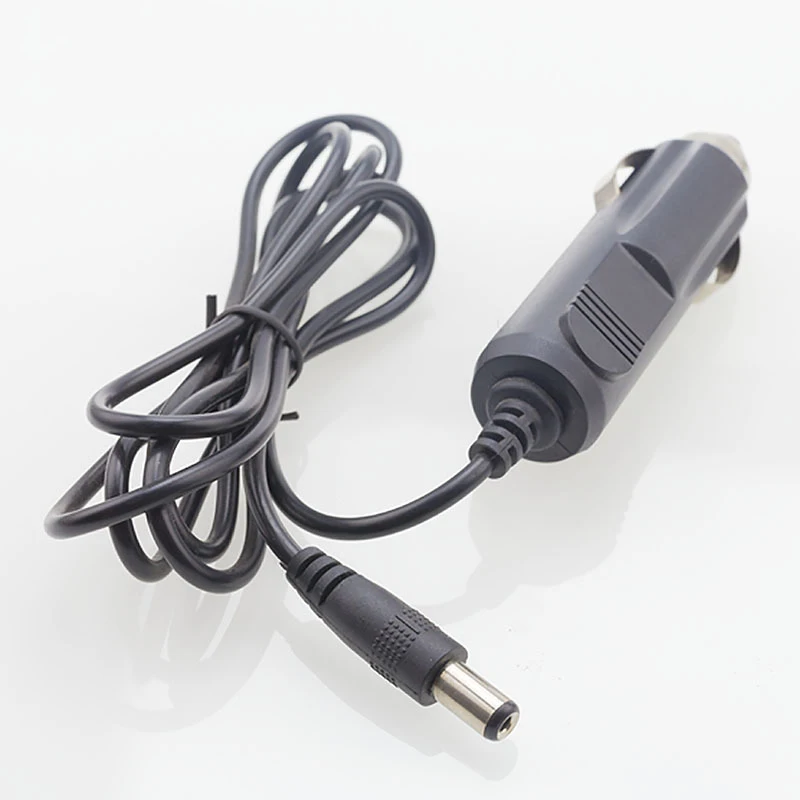 Customized 1.2 m Car Cigarette Lighter Cable Male Plug Adapter charger Cord to 24 V DC  5.5 2.1 mm Power Supply  extension Cable