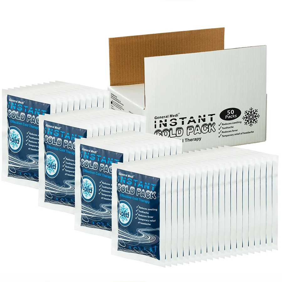 Amazon Top Sale 25 Set Instant Ice Cold Pack Disposable Cold Therapy Ice Packs for Pain Relief Compress Wraps