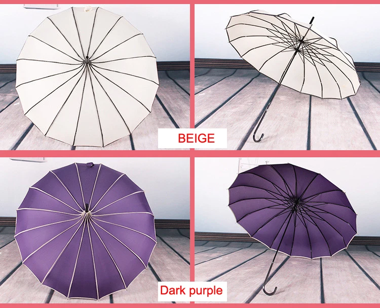 22IN*16K Light Purple Parasol Umbrella Pagoda Shaped Umbrella Wholesale Parasol Umbrella for Sale