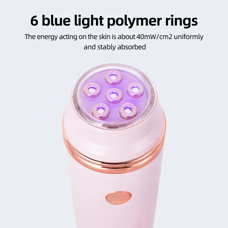 Hot sale Lifting skin face equipment 415nm blue light acne removal device home use travel use 5 seconds reminding beauty tool