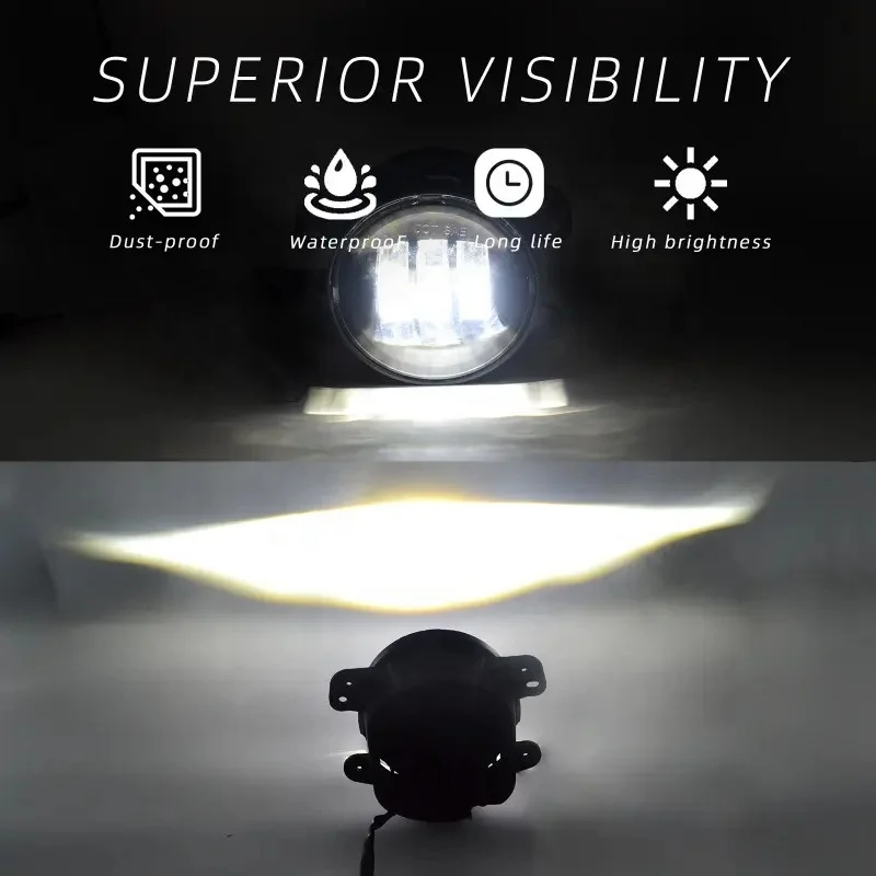 4inch 30w driving lights led car fog light bulb white single color 6000k fog lamps for jeep motorcycle