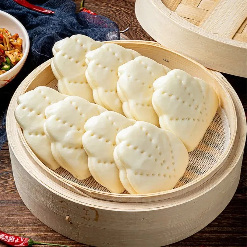 Restaurant Grain Snacks Freeze Food Chinese Frozen Food Folded Gua Bao Frozen Steamed Buns Series Lotus Leaf Bun