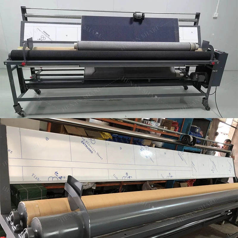 Fabric roll to sheet cutting rolling machine