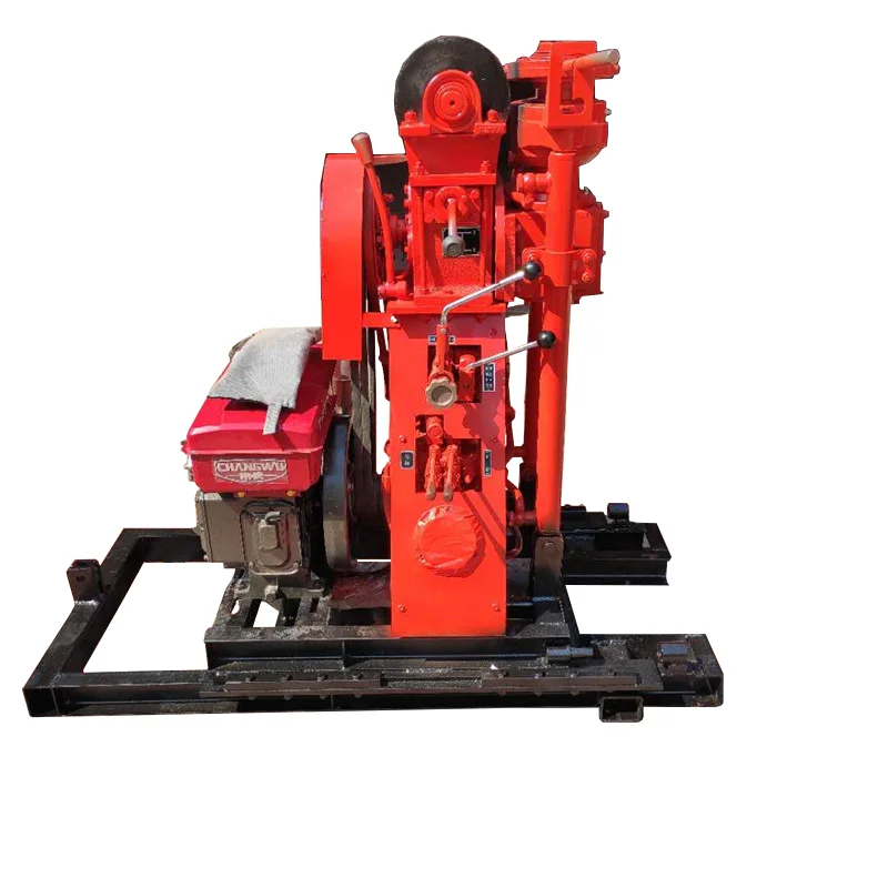 100mm diameter Diesel Drilling Equipment Diesel Hydraulic Core Drilling Rig 50m depth