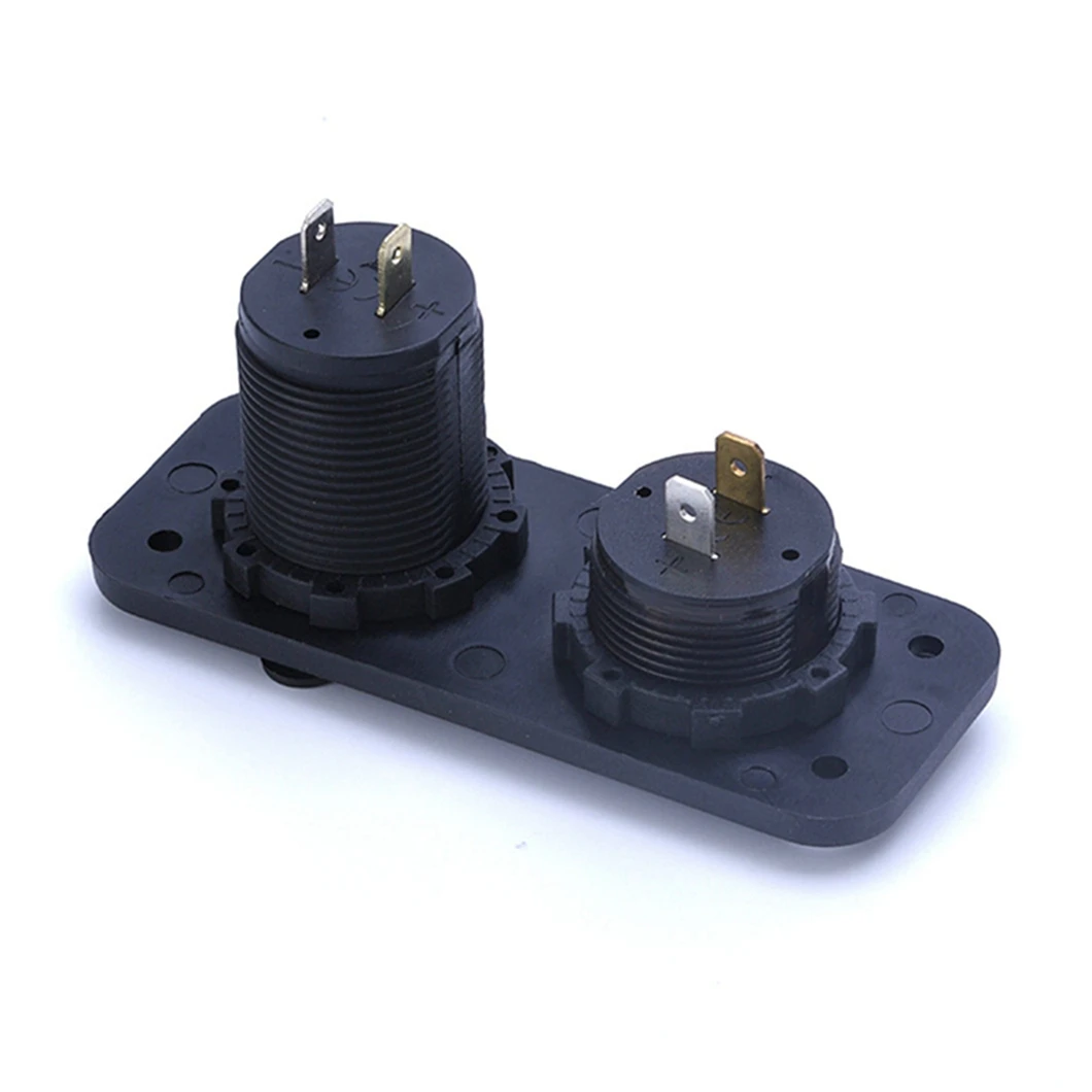 12v Dual USB Car Cigarette Lighter Socket Splitter 12v Charger Power Adapter Outlet Accessories Panel for Car Motorcycles Boat
