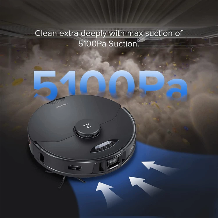 Беспроводной умный робот-пылесос Xiaomi Roborock S7 Maxv Ultra для сухой и влажной уборки 5100