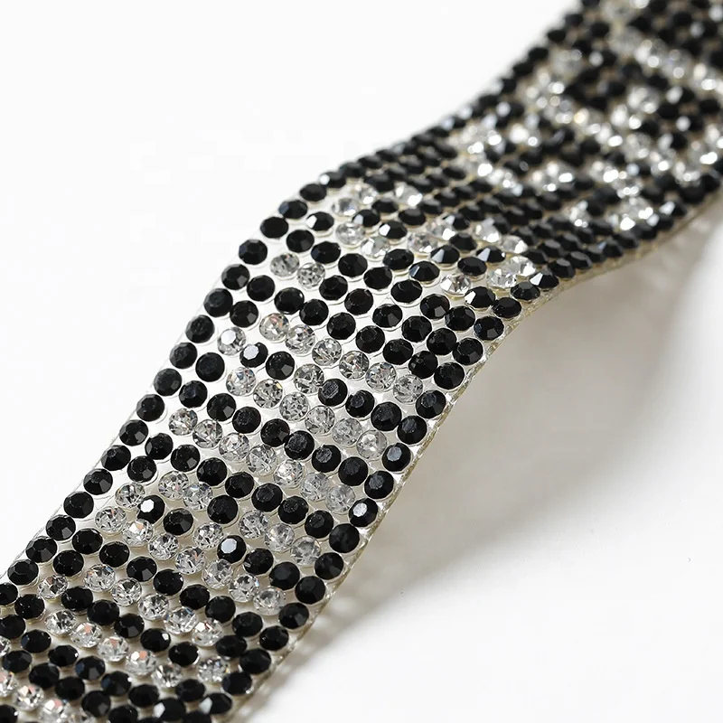 New Arrivals Hot-fix DIY Glass Rhinestone Bra Strap Trimming Rhinestone Strip For Shoes Cloth Decorative Accessories