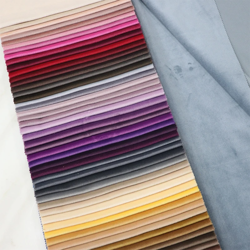 A5018 Luxury Upholstery Living Room Turkey Velour 250gsm Outdoor Polyester 280cm Holland Velvet Fabric for Curtains Window