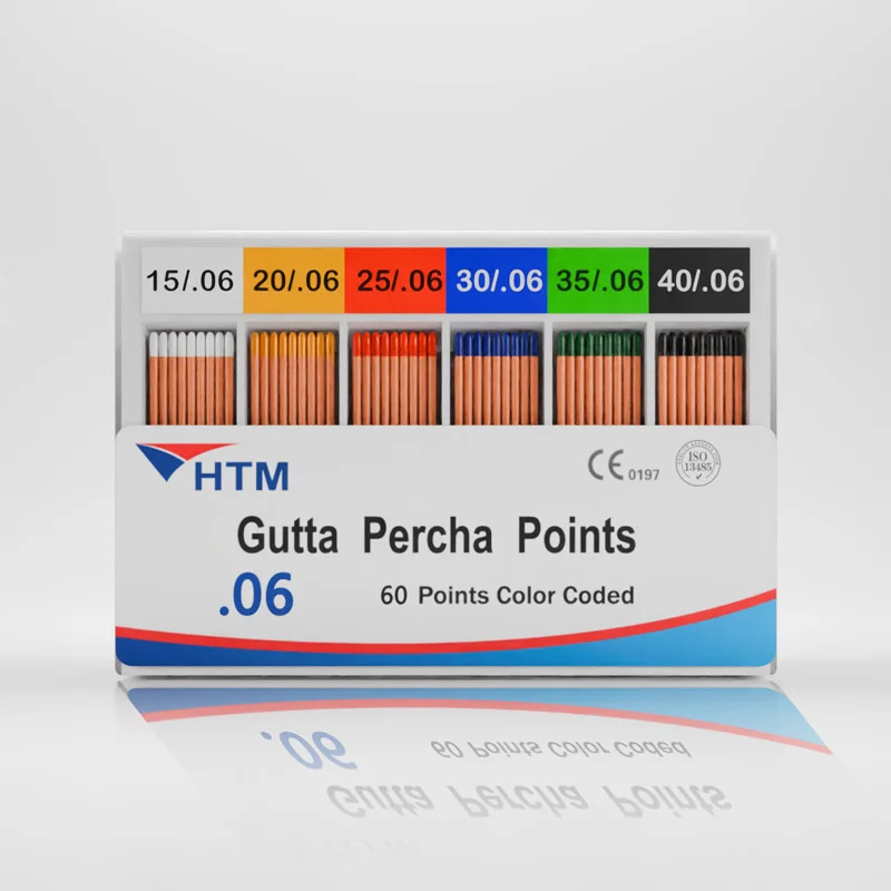 HTM Dental Instruments Manufacturer Dental Consumables Equipment Dental Products GP Gutta Percha Points For Root Canal Filling