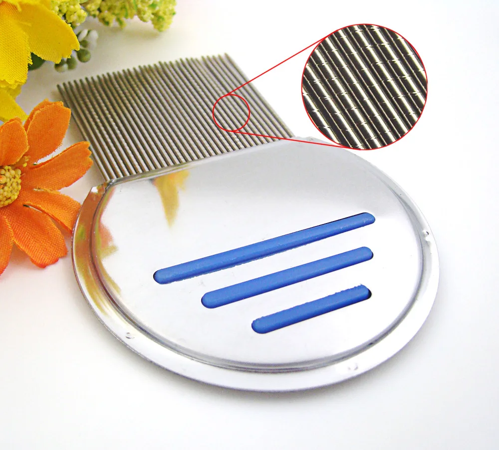 New Model Stainless Steel Lice Comb Child Human Pet Hair Cleaning Metal Anti Lice Comb For Remove Lice Nit Flea Eggs