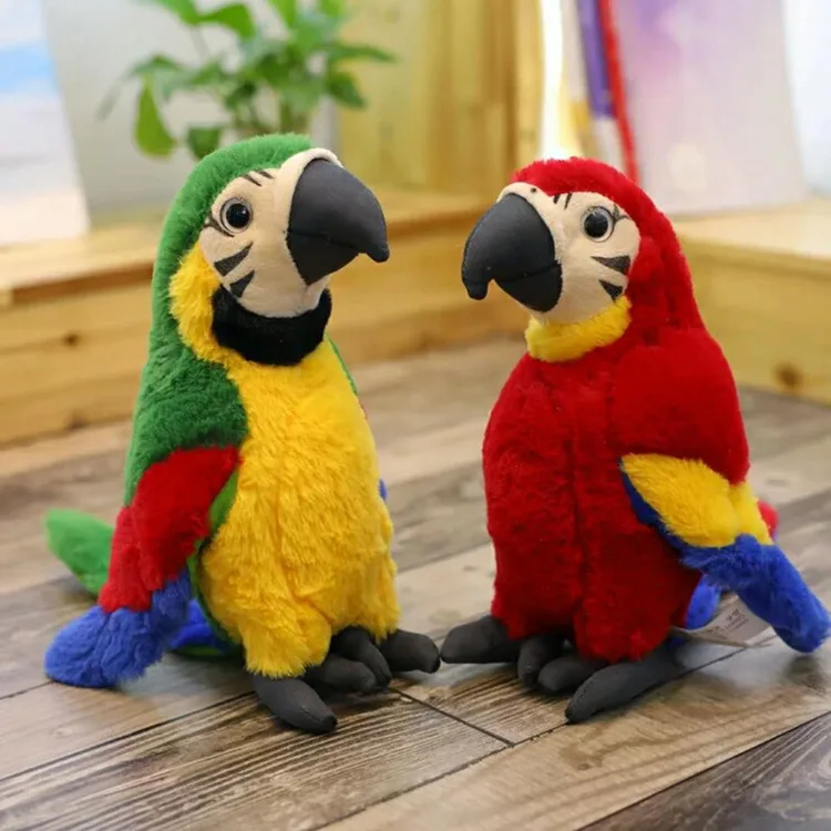 Custom cuddly mascot peluches plushies soft toy Pirates birds Stuffed Animal custom plush parrot for kids