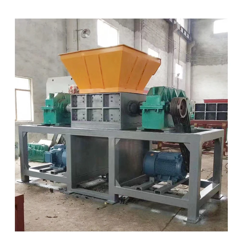 Single/Double Shaft Pe Pvc Pet Plastic Bottle Shredder Paper Carton Barrel Wood Pallet Shredder Machine