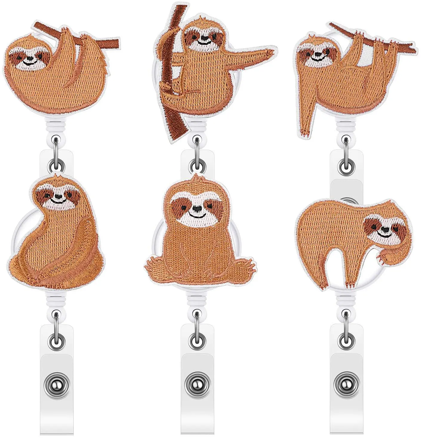 Felt Cartoon Nurse Name Card Nurse Accessories cute Retractable ID Badge Holder Reel For Healthcare Worker kids