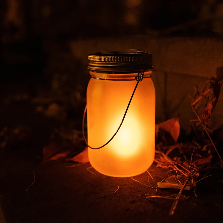 Outdoor Solar Mason Jar Solar Lights,Waterproof Mason Jar Solar Lights Bottle Solar Glass  Led Light Solar Garden Lights