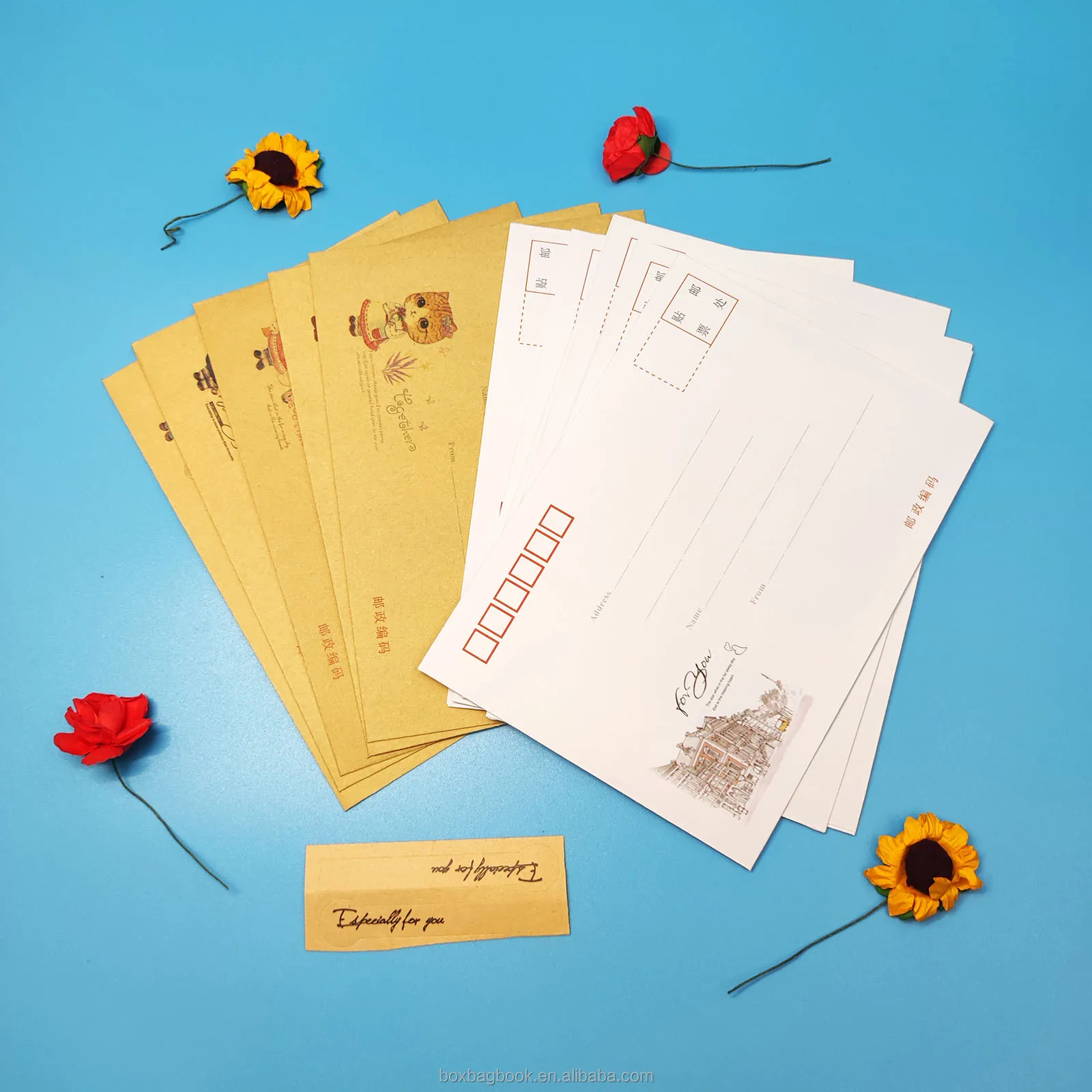 Good Quality Customize Thick Protected Tissue Paper File Envelope Receipt Small Postage Printed A4 B5 Paper Envelope With Window