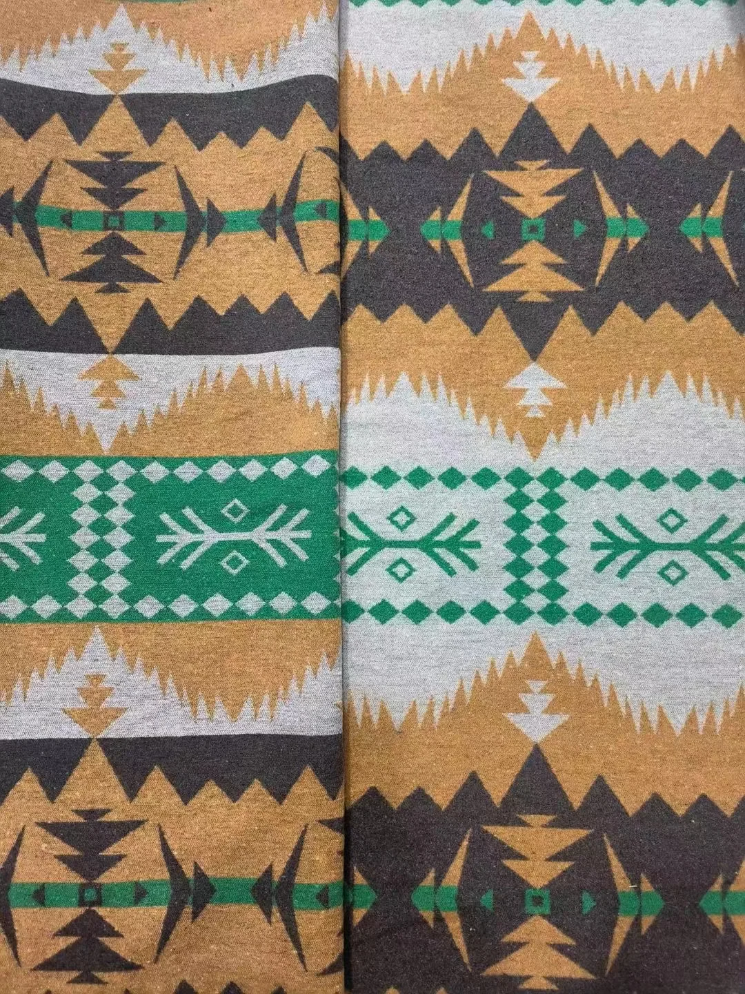 China suppliers wholesale custom jacquard southwest Indian style Aztec print wool/polyester fabric