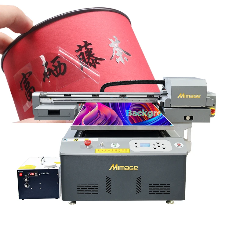 A1 UV flatbed printer XP600/3200 head 6090 UV DTF printer