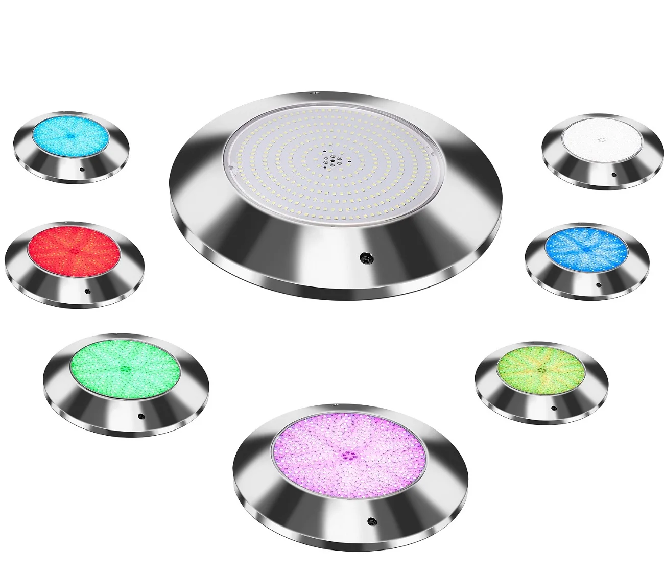 Tuya WIFI Smart Control 316L Stainless Steel IP68 Wall Mounted resin filled color changing Pool Light for piscina swimming pool