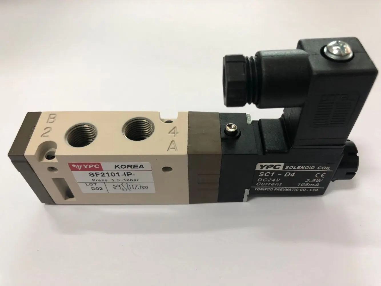 SF2101-IP-AC220V/DC24V 1/8 порт YPC 5 Way электромагнитный клапан