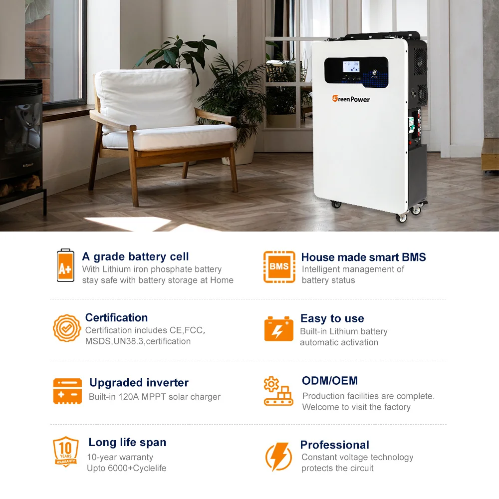 Sunark все в одном однофазный инверторный аккумулятор 4.8Kw 5.12Kw Ess Аккумулятор для глобального рынка
