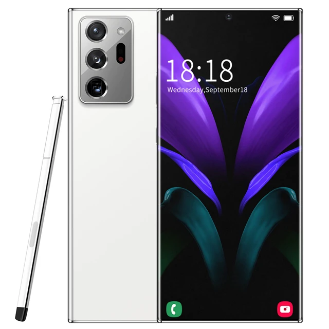 Новинка 2021 мобильный телефон Note20 + Android AMOLED 3G 4G 5G android оптовая продажа Оригинальный разблокированный