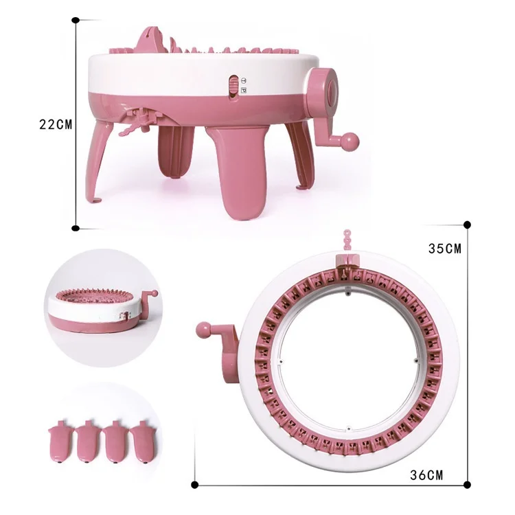 custom logo Rotating Double Knit Loom Machine 40 needles Round Spinning Crochet Knitting Machines for Beginners