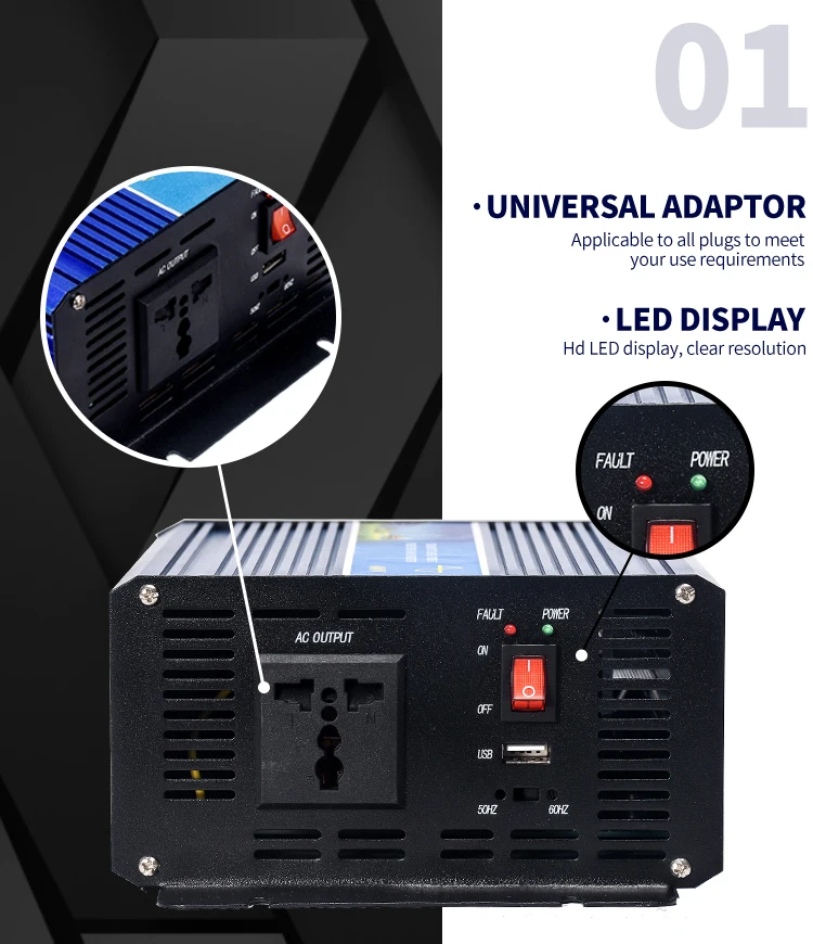Inverters converters frequency inverterss 12v 220v 110v solar power inverter dc to ac 5000w pure sine wave inverter