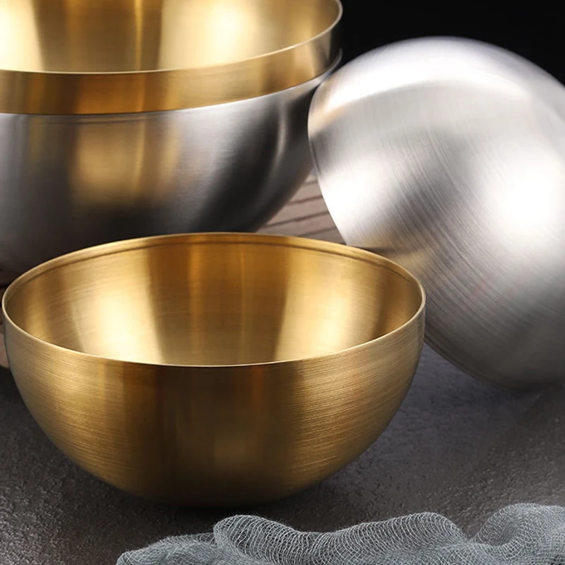 Korea Stainless Steel 304 Large Capacity Stackable Dishwasher  Mixing Salad Cooking Bowl Sets