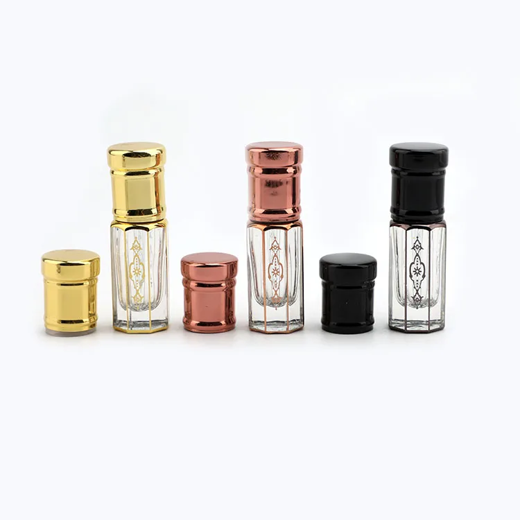 Hot sale luxury attar bottle anoC cap UV engraving attar bottle