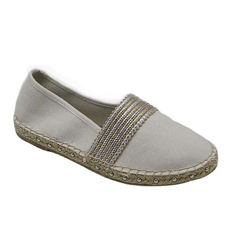 Женские парусиновые недорогие испанские Эспадрильи на плоской подошве с джутовой подошвой