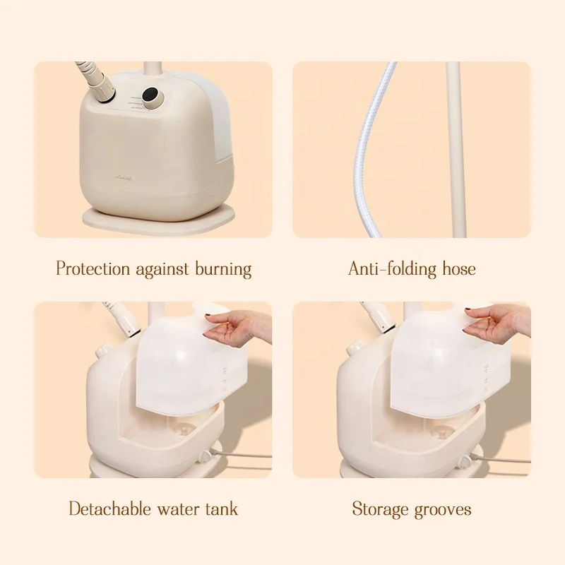 Adjustable Garment Hanger Standing & Handled Steamer with Ironing Board Hanging Steamer Ironing for Clothes