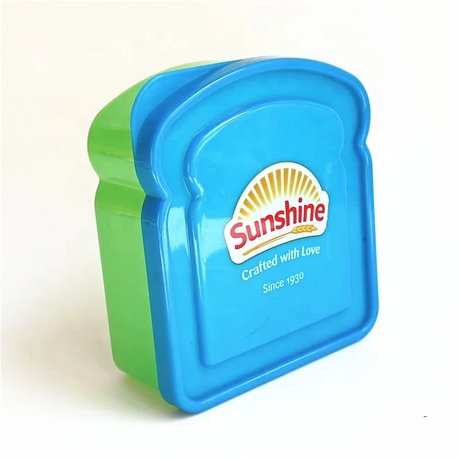 Lunch & Munch Plastic Lunch Box Sandwich Storage Container with Lid, Pink