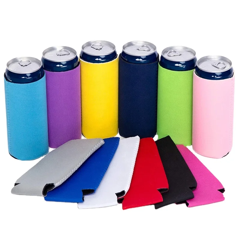 AOMEI Bottle Sleeve 330ml Beer Holder Foldable Sublimation Drink Can Cooler Custom Printing logo 5mm Neoprene Stubby Holder