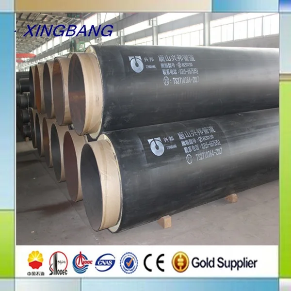 Подземная система водяного охлаждения, предварительно сформированная изоляция из полиуретана, 6 дюймов, теплоизоляционная стальная труба из пенополиуретана