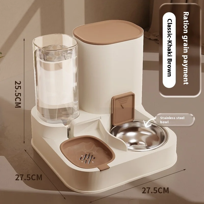 Large Automatic Pet Dog Feeder Drinking Fountain Dog Food Bowl Pets Water Dispenser Pet Water Dispenser